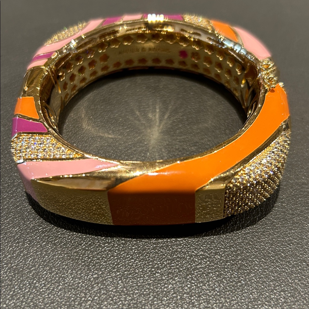 Lauren G Adams Stripes Of Pave Bangle